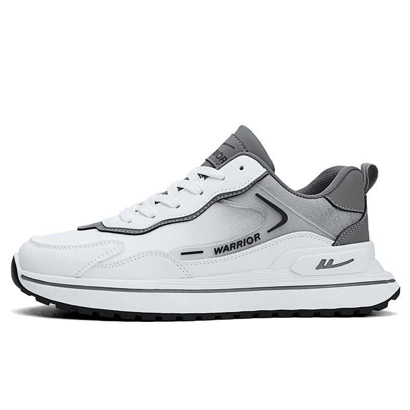 WARRIOR Амортизирующие, противоскользящие, износостойкие, увеличивающие рост низкие массивные кроссовки для мужчин, белые, серые 
WARRIOR Амортизирующие, противоскользящие, износостойкие, увеличивающие рост низкие массивные кроссовки для мужчин, белые, серые
