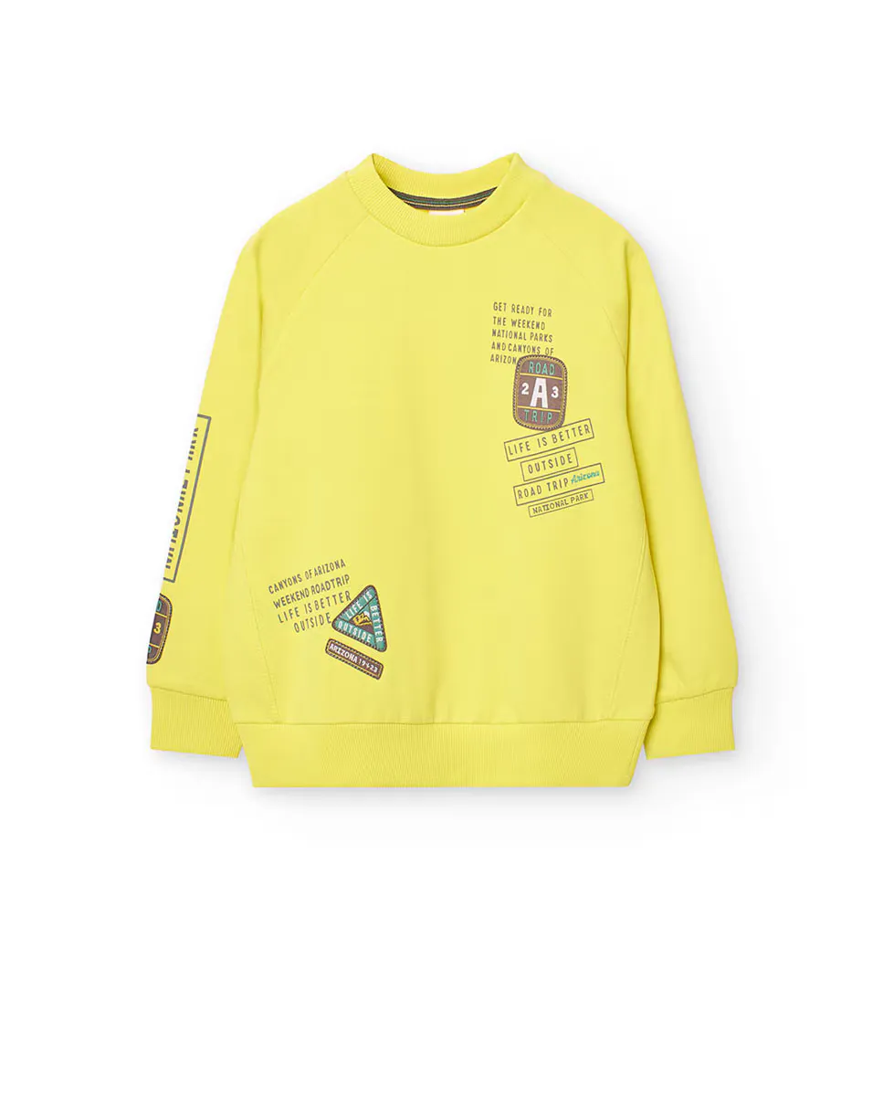 Свитшот для мальчиков из хлопка с круглым вырезом Boboli, желтый
Свитшот для мальчиков из хлопка с круглым вырезом Boboli, желтый