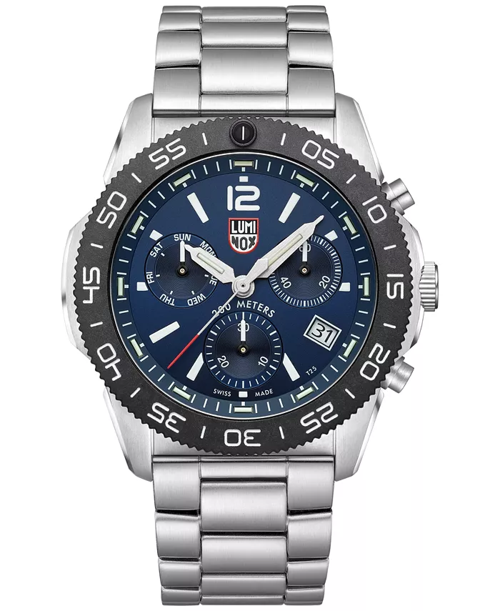 Мужские часы Swiss Chronograph Pacific Diver на стальном браслете, 44 мм Luminox
Мужские часы Swiss Chronograph Pacific Diver на стальном браслете, 44 мм Luminox