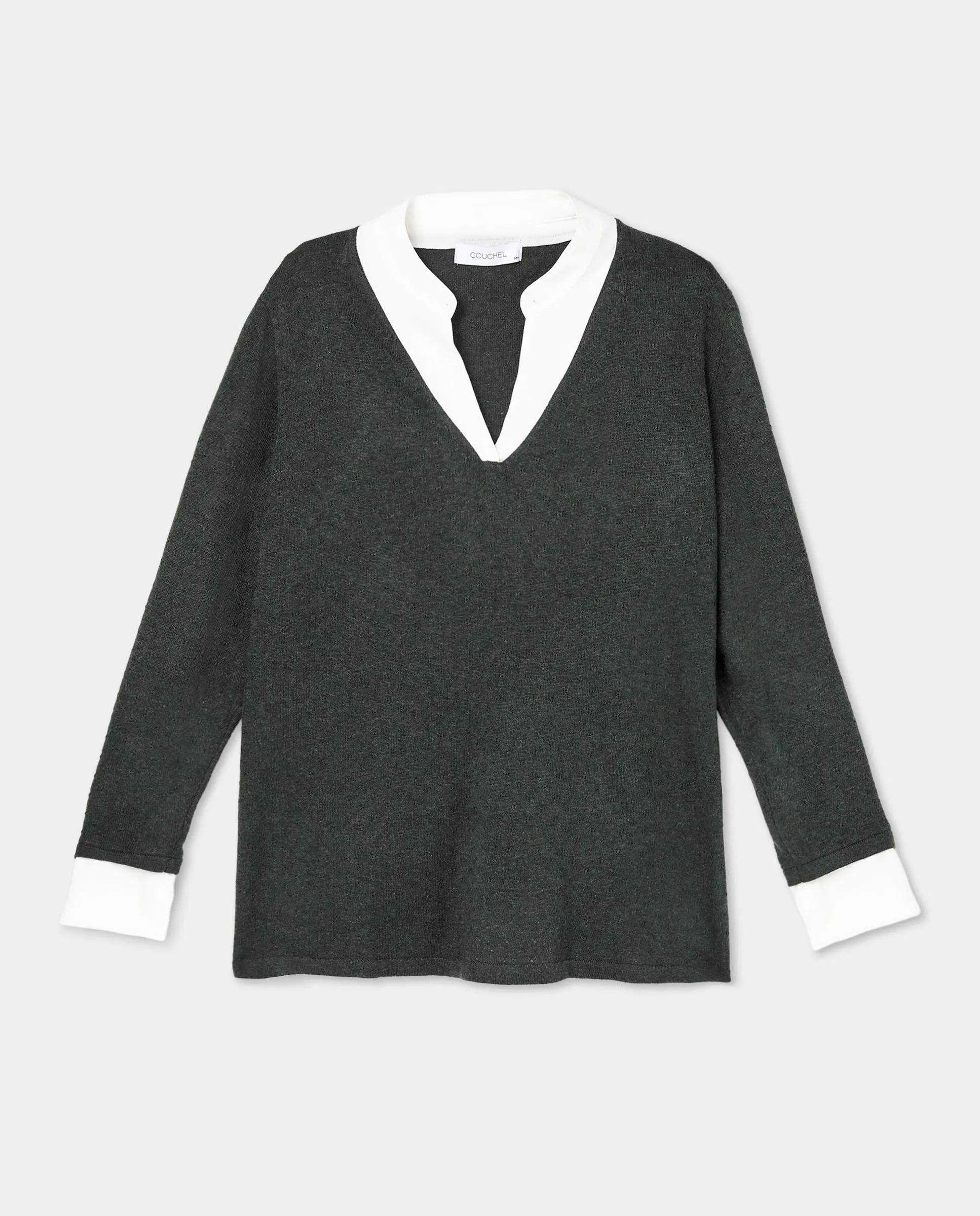 Женский свитер с V-образным вырезом Couchel, хаки
Женский свитер с V-образным вырезом Couchel, хаки