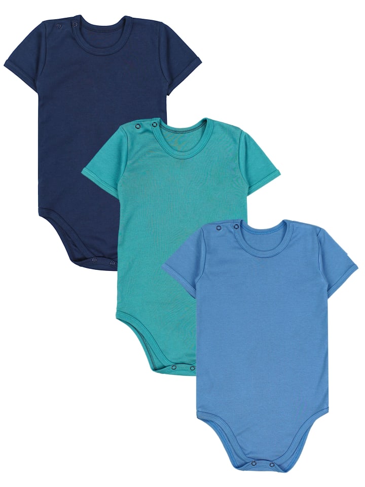 TupTam Комплект из 3 детских боди унисекс с коротким рукавом, сине-зеленый
TupTam Комплект из 3 детских боди унисекс с коротким рукавом, сине-зеленый