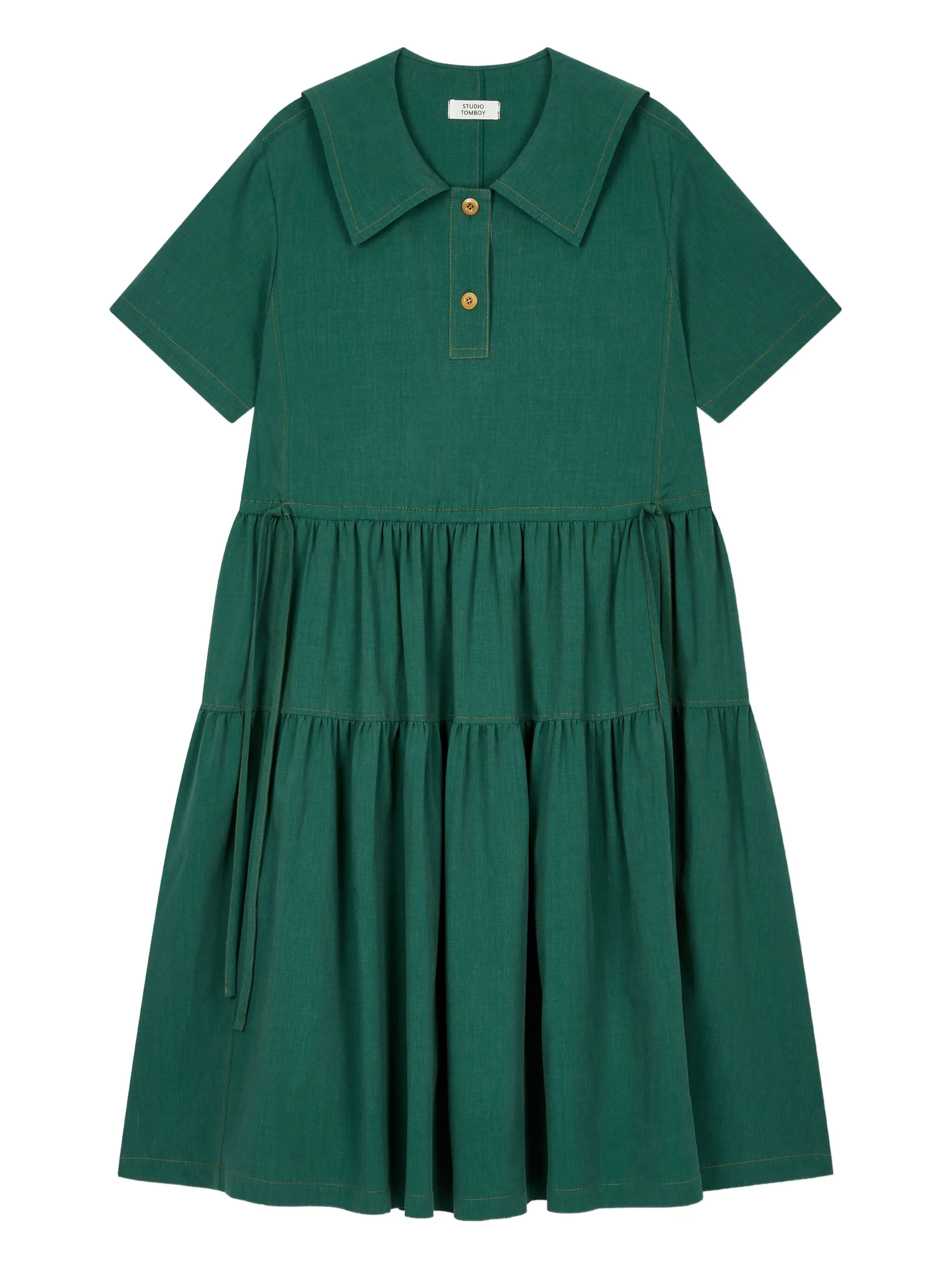 Ярусное платье-рубашка Studio Tomboy, зеленый
Ярусное платье-рубашка Studio Tomboy, зеленый