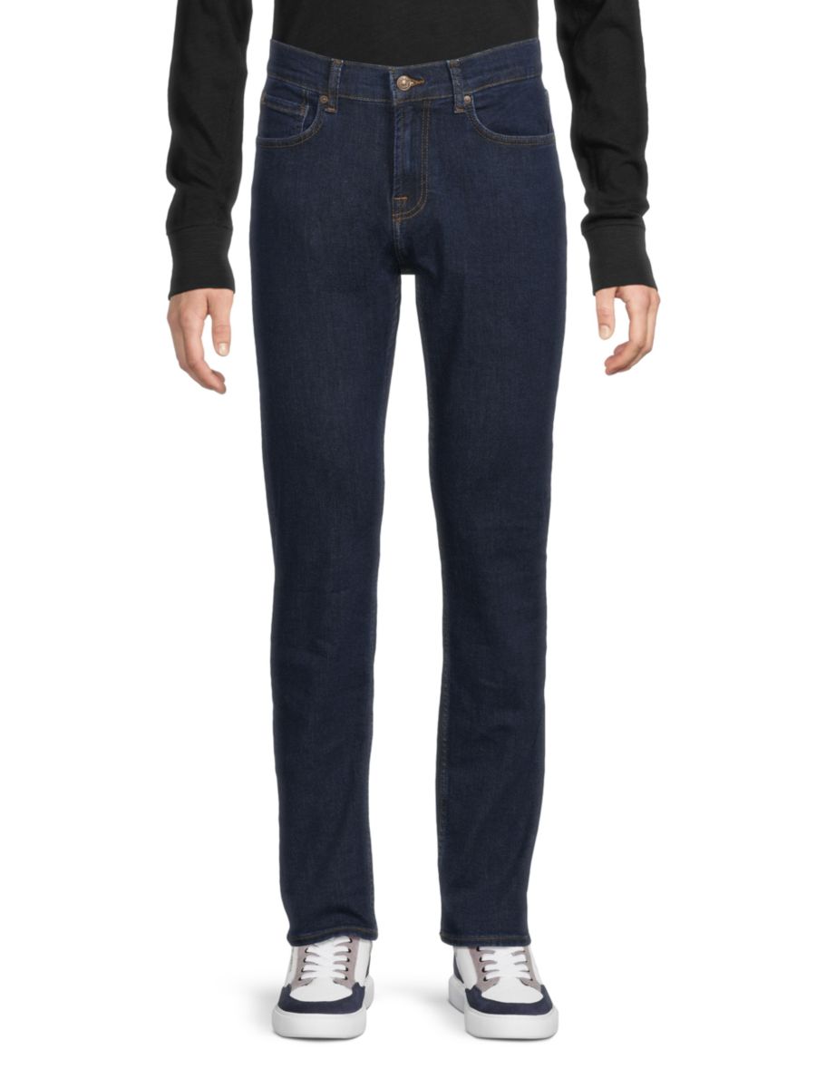 Узкие джинсы прямого кроя с темными вставками 7 For All Mankind, цвет Carbon
Узкие джинсы прямого кроя с темными вставками 7 For All Mankind, цвет Carbon