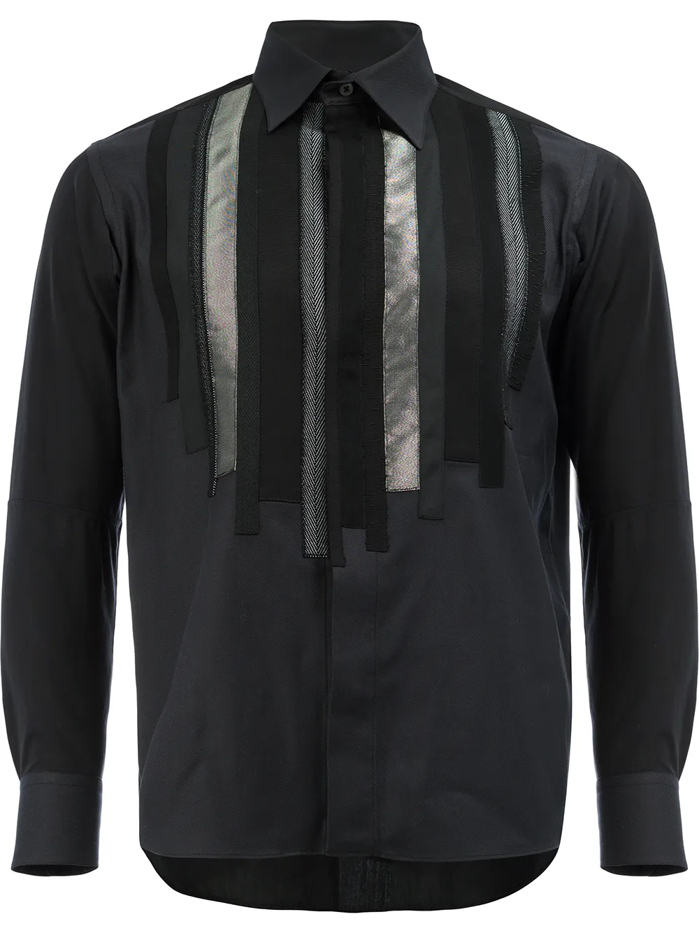 Рубашка с полосатой аппликацией Shigoto x Shiro Sakai, черный
Рубашка с полосатой аппликацией Shigoto x Shiro Sakai, черный