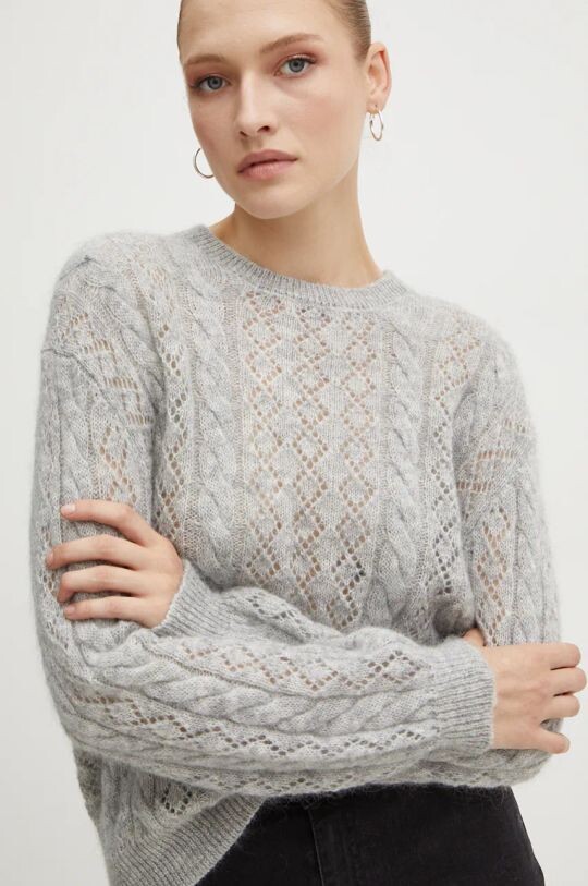 Свитер из смесовой шерсти Twinset, серый 
Свитер из смесовой шерсти Twinset, серый