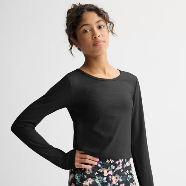 Длинный рукав, ребристая футболка для девочек 7-20 Tek Gear, черный
Длинный рукав, ребристая футболка для девочек 7-20 Tek Gear, черный