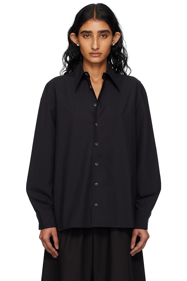 Хлопковая поплиновая рубашка с длинными рукавами оверсайз Bambou Roger Kwong, черный
Хлопковая поплиновая рубашка с длинными рукавами оверсайз Bambou Roger Kwong, черный