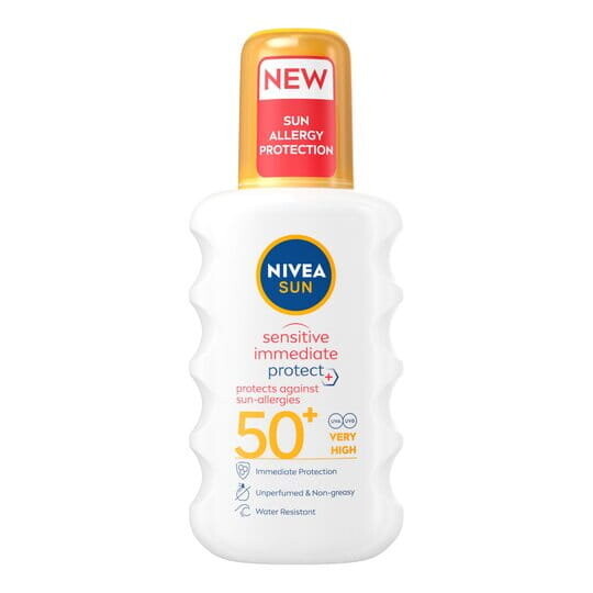 Nivea Sun, Sensitive Immediate Protect Spf 50, спрей, 200 мл
Nivea Sun, Sensitive Immediate Protect Spf 50, спрей, 200 мл