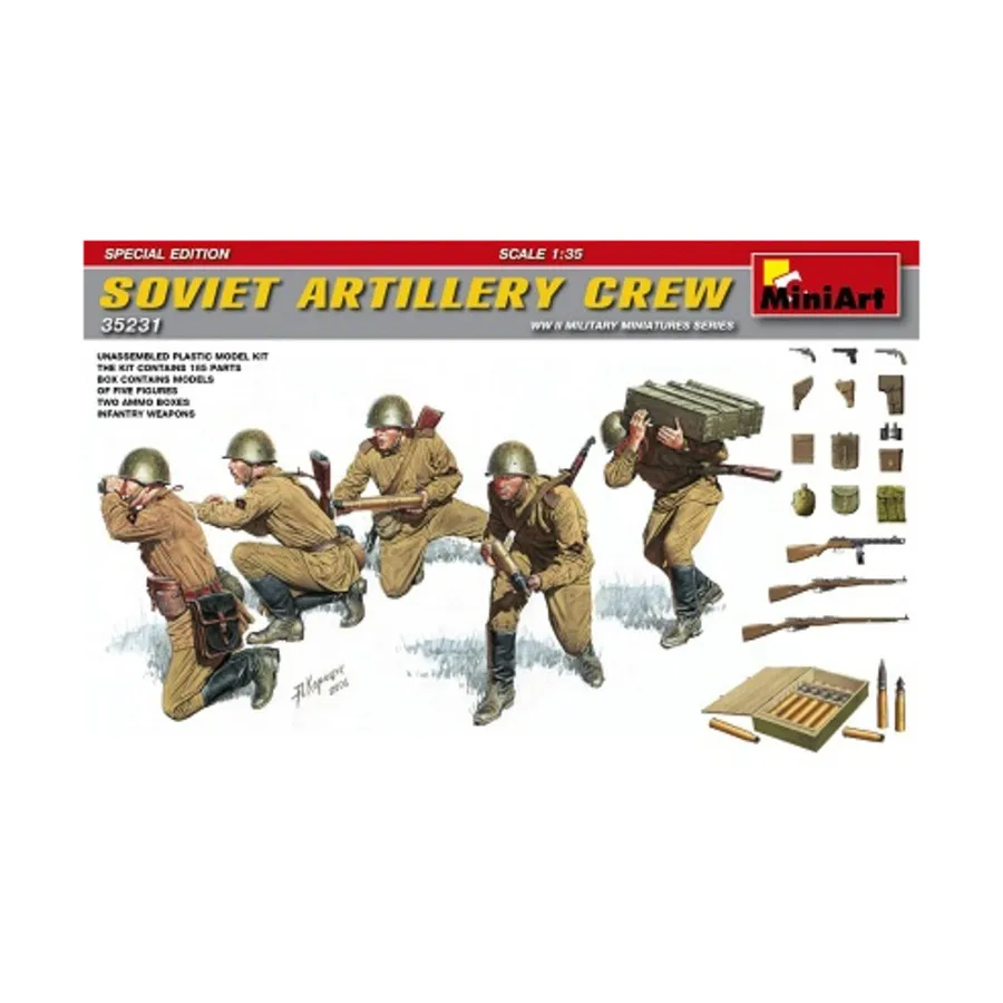 Советский артиллерийский расчет (специальное издание), WWII Military Miniatures Series (1:35) (MiniArt Models)
Советский артиллерийский расчет (специальное издание), WWII Military Miniatures Series (1:35) (MiniArt Models)