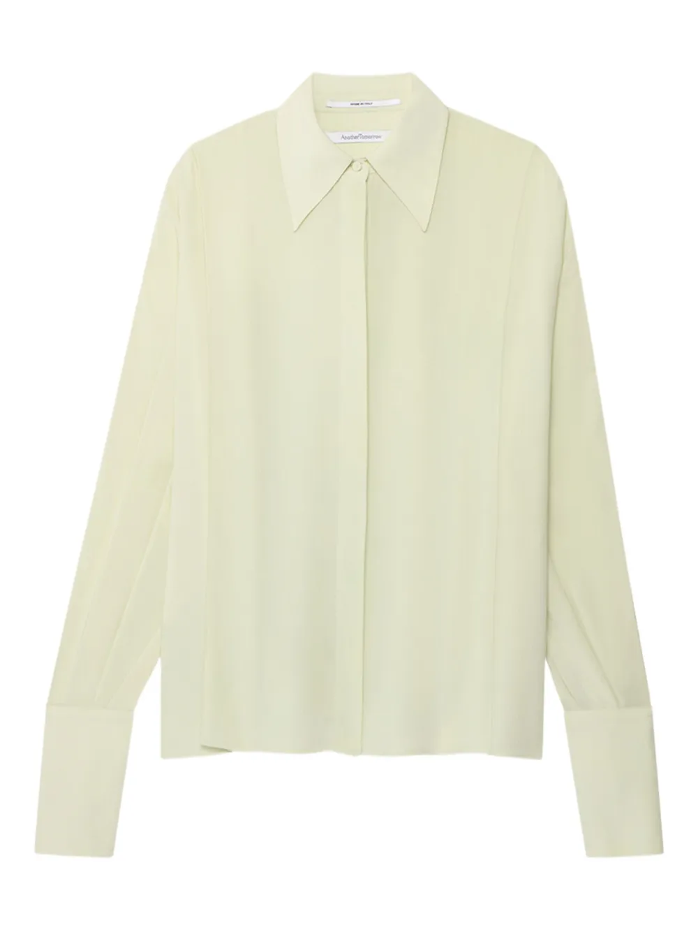 Плиссированная рубашка с запахом Another Tomorrow, желтый
Плиссированная рубашка с запахом Another Tomorrow, желтый