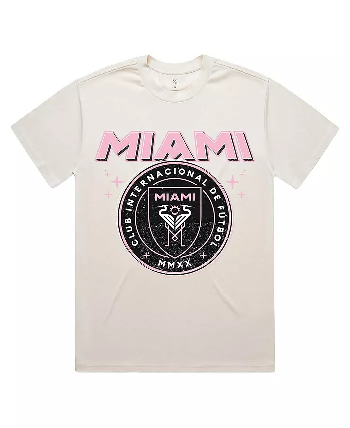 Мужская и женская футболка Inter Miami CF кремового цвета в винтажном стиле Peace Collective
Мужская и женская футболка Inter Miami CF кремового цвета в винтажном стиле Peace Collective