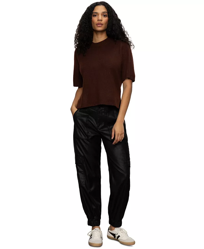 Идеальный женский хлопковый свитер с короткими рукавами Sanctuary, коричневый
Идеальный женский хлопковый свитер с короткими рукавами Sanctuary, коричневый