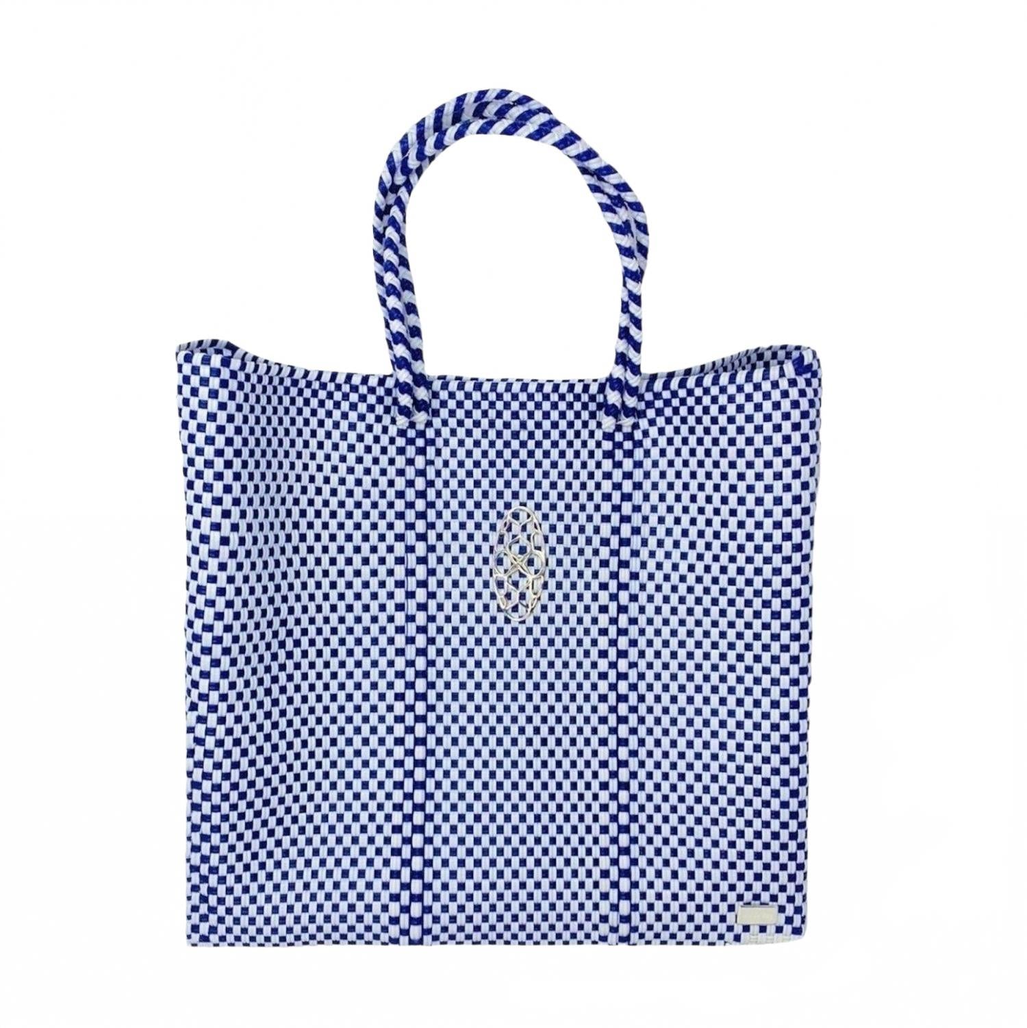 Женская ручная работа Сумка-тоут в бело-голубую клетку Lola's Bag 
Женская ручная работа Сумка-тоут в бело-голубую клетку Lola's Bag