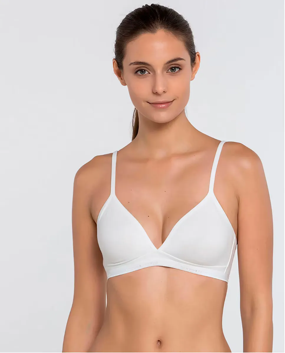 Базовый хлопковый бюстгальтер с треугольными чашками Punto Blanco, белый
Базовый хлопковый бюстгальтер с треугольными чашками Punto Blanco, белый