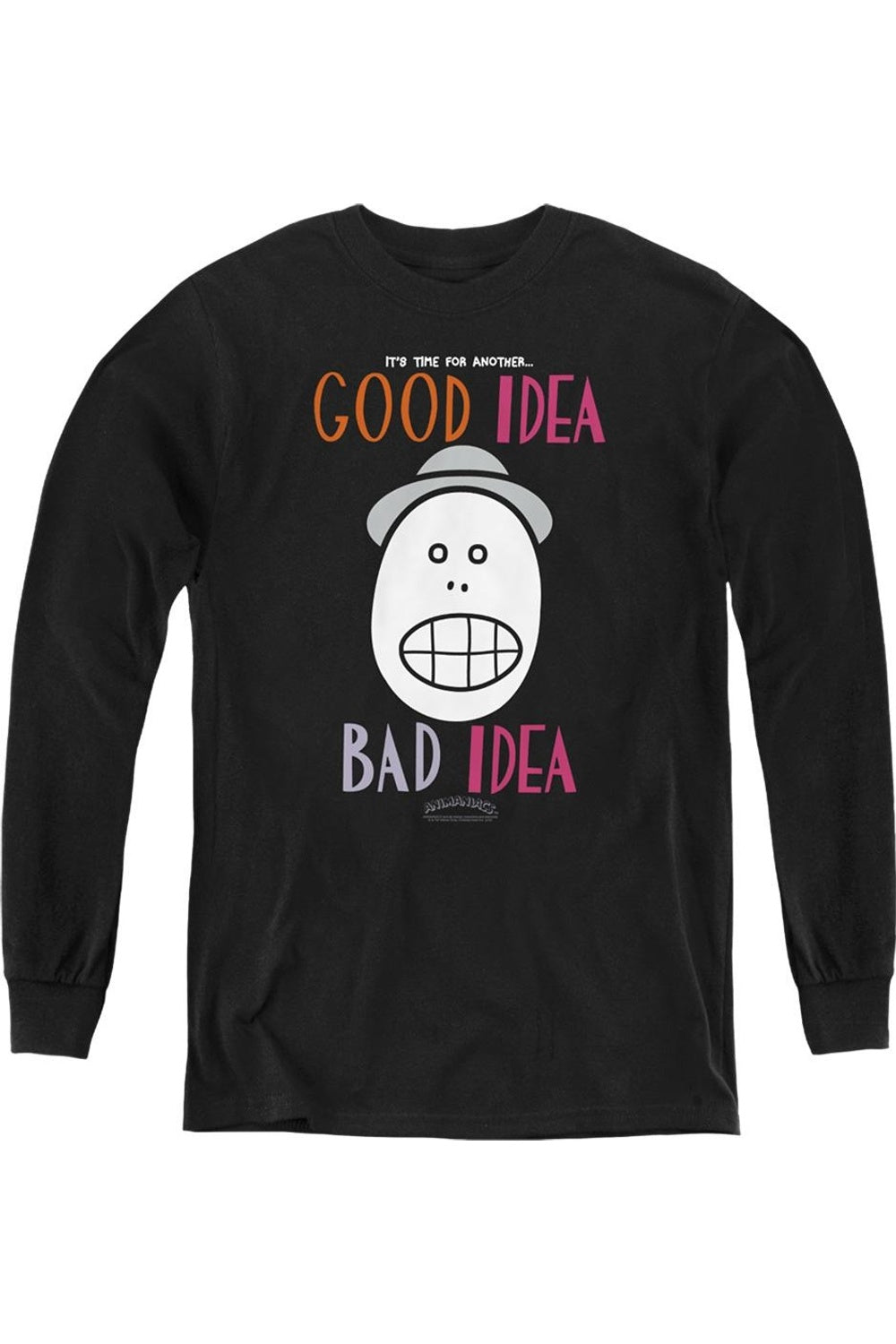 Молодежная толстовка с длинным рукавом Animaniacs "Хорошая идея - Плохая идея" Gildan, черный
Молодежная толстовка с длинным рукавом Animaniacs "Хорошая идея - Плохая идея" Gildan, черный