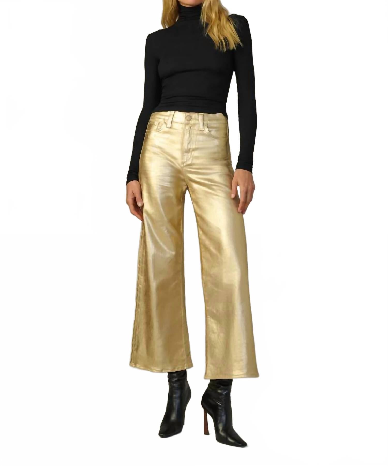 JOE'S Jeans Джинсы Mia Foil High Rise Ankle Jeans золотистого цвета с высокой посадкой
JOE'S Jeans Джинсы Mia Foil High Rise Ankle Jeans золотистого цвета с высокой посадкой