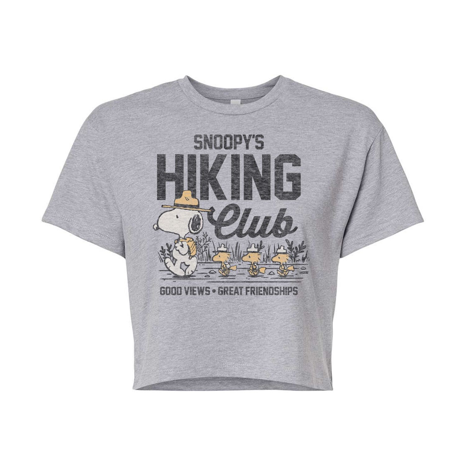 Укороченная футболка с рисунком Juniors' Peanuts "Hiking Club" Licensed Character
Укороченная футболка с рисунком Juniors' Peanuts "Hiking Club" Licensed Character