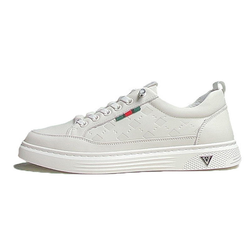 Нескользящие, износостойкие, легкие, дышащие низкие мужские кроссовки для скейтбординга Devanro, White 
Нескользящие, износостойкие, легкие, дышащие низкие мужские кроссовки для скейтбординга Devanro, White