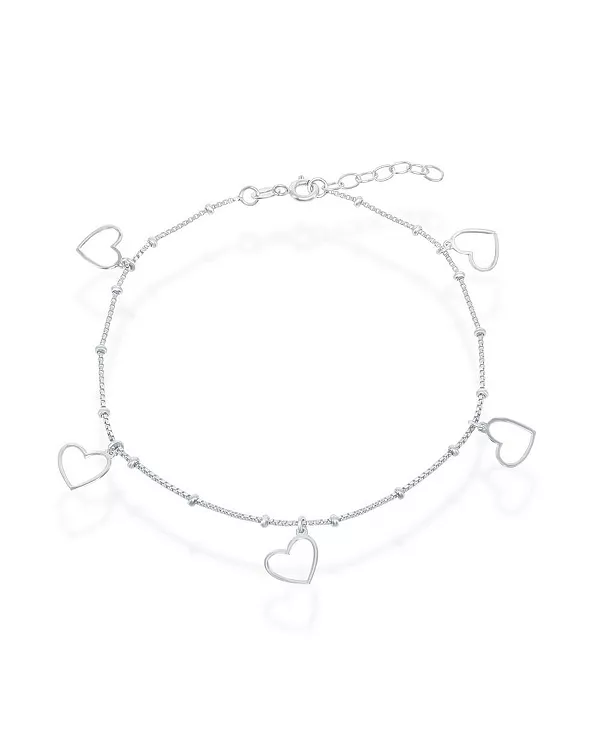 Серебряный браслет на лодыжку в форме открытого сердца Simona, silver
Серебряный браслет на лодыжку в форме открытого сердца Simona, silver