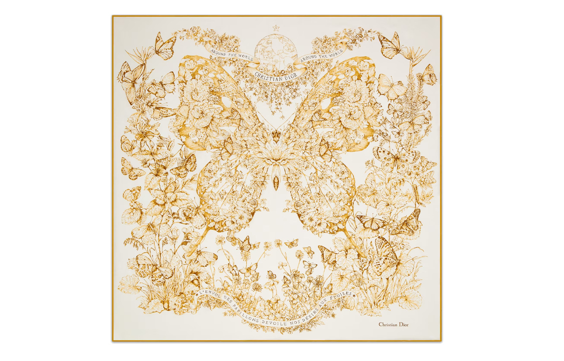 DIOR Шёлковый шарф женский белый с золотом, White/Gold-Box/Dust Bag Random Shipment
DIOR Шёлковый шарф женский белый с золотом, White/Gold-Box/Dust Bag Random Shipment