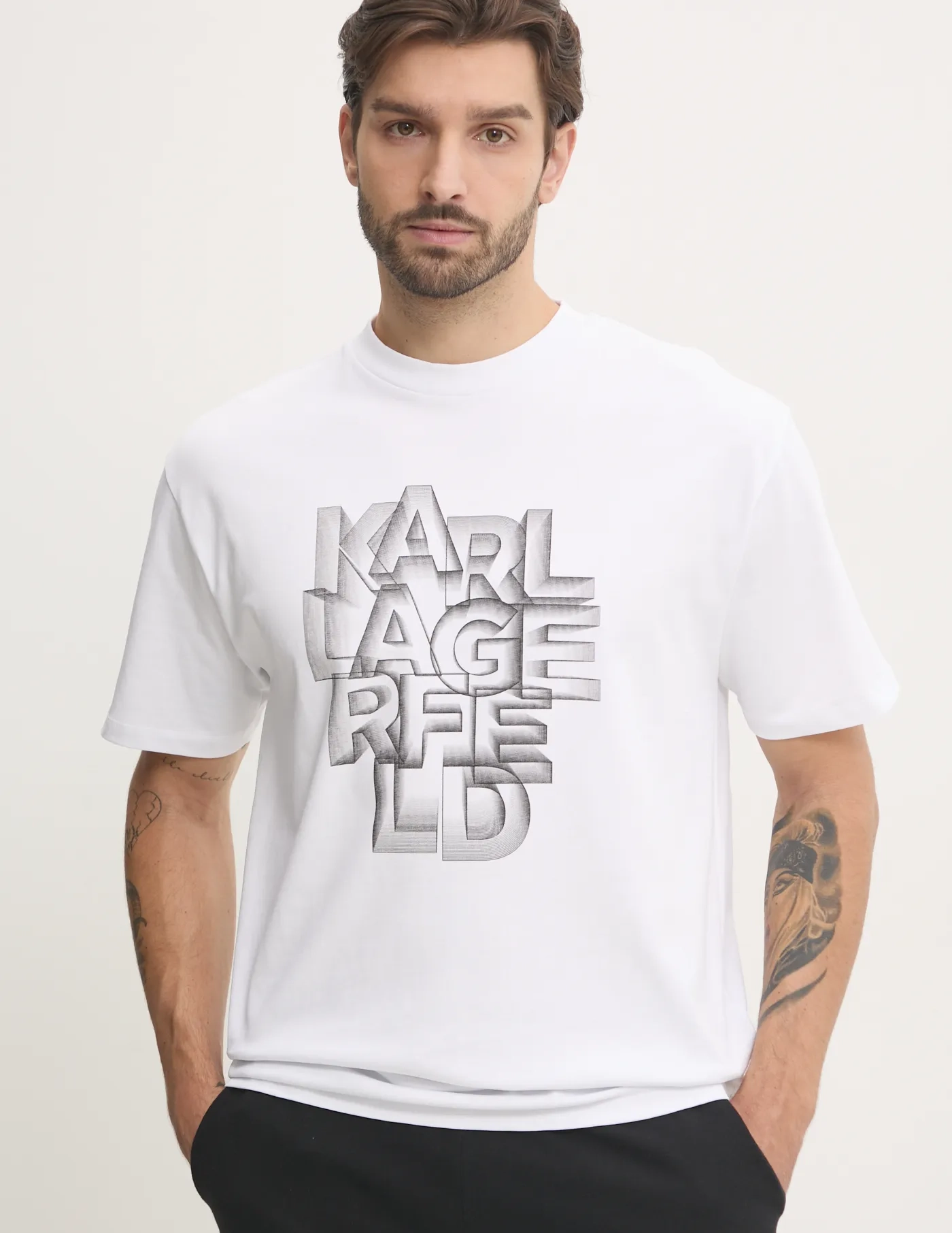 Хлопковая футболка Karl Lagerfeld, белый
Хлопковая футболка Karl Lagerfeld, белый