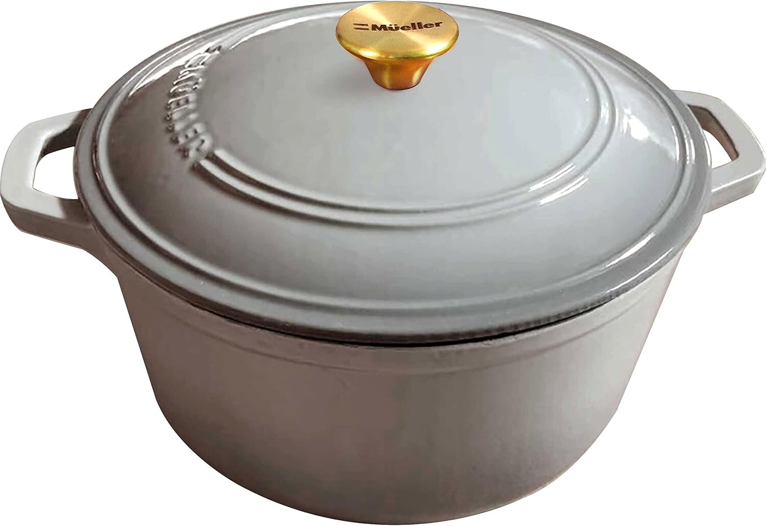 Чугунная жаровня MÜELLERHOME 4,5 QT, эмалированная, прочная кастрюля и сковорода для тушения с крышкой и ручкой из нержавеющей стали, безопасны для всех варочных панелей, серого цвета MÜELLERHOME, Grey
Чугунная жаровня MÜELLERHOME 4,5 QT, эмалированная, прочная кастрюля и сковорода для тушения с крышкой и ручкой из нержавеющей стали, безопасны для всех варочных панелей, серого цвета MÜELLERHOME, Grey