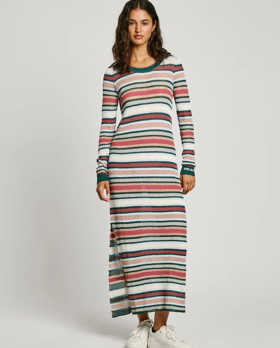 Миди-платье с рубчиком и полосатым принтом Pepe Jeans, мультиколор
Миди-платье с рубчиком и полосатым принтом Pepe Jeans, мультиколор