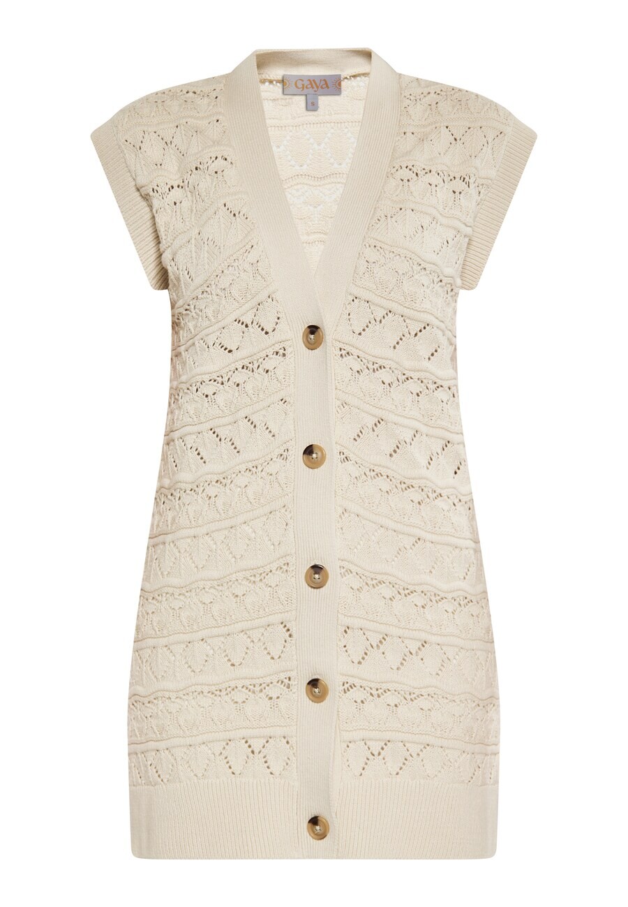 Кардиган Gaya Knitted Vest, бежевый
Кардиган Gaya Knitted Vest, бежевый