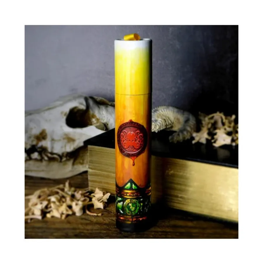 Ритуальный тюбик для кубиков со свечами — клеймо Ктулху, Dice Candles (Infinite Black) 
Ритуальный тюбик для кубиков со свечами — клеймо Ктулху, Dice Candles (Infinite Black)