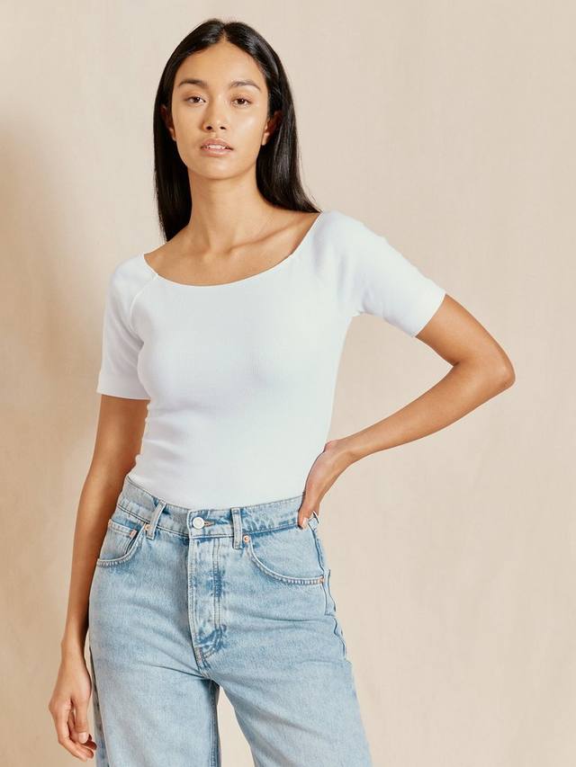 Топ бордо из рубчатого джерси Albaray, белый
Топ бордо из рубчатого джерси Albaray, белый