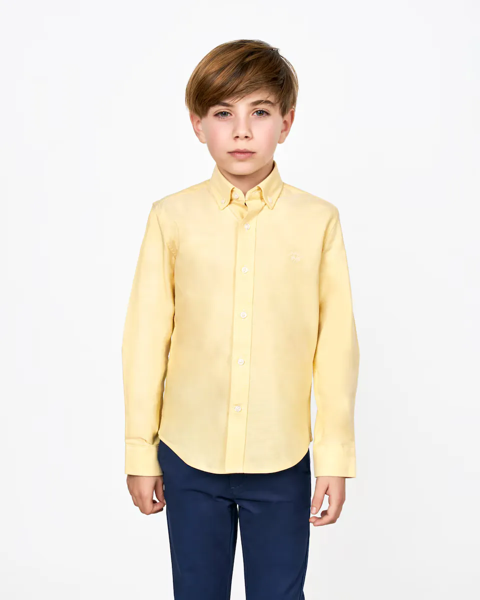 Простая рубашка-оксфорд с длинными рукавами для мальчика Spagnolo, желтый
Простая рубашка-оксфорд с длинными рукавами для мальчика Spagnolo, желтый