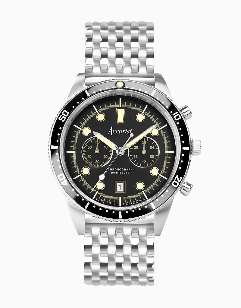 Мужские часы для дайвинга черного цвета Accurist 
Мужские часы для дайвинга черного цвета Accurist