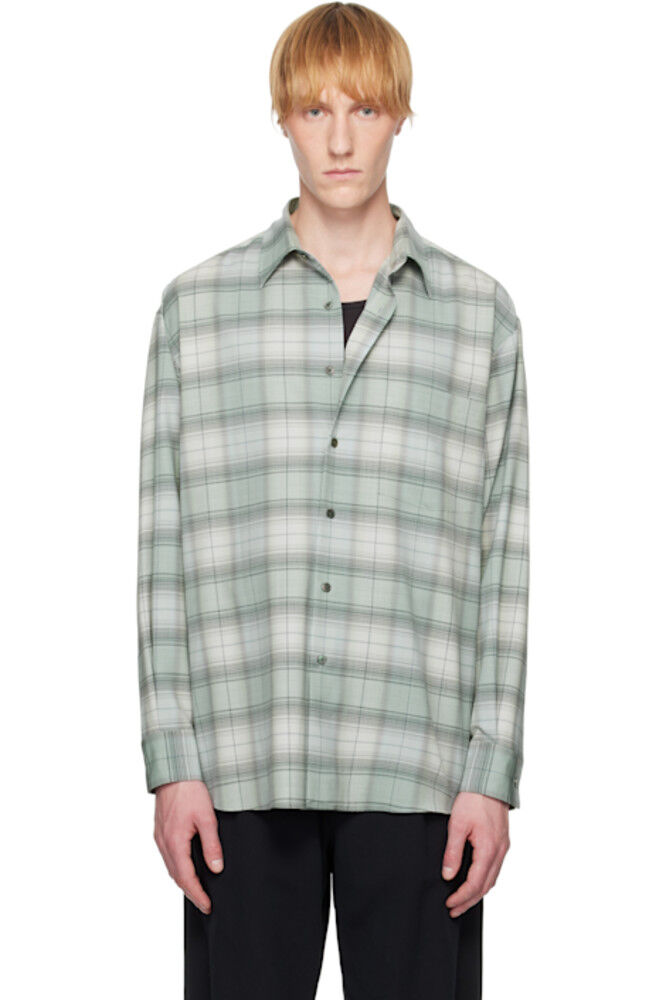 Синяя суперлегкая шерстяная рубашка в клетку AURALEE
Синяя суперлегкая шерстяная рубашка в клетку AURALEE