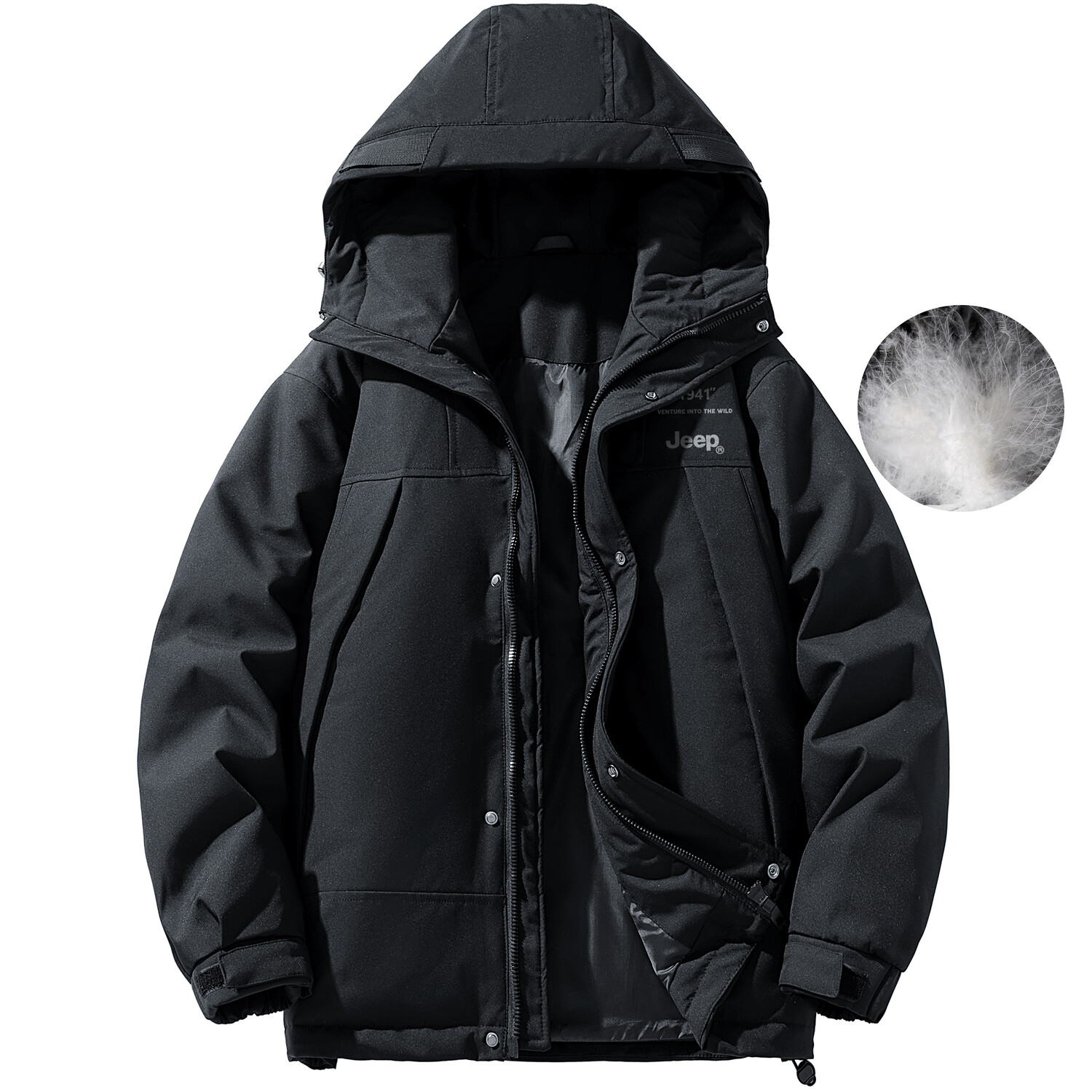 Пуховик унисекс Jeep, хаки
Пуховик унисекс Jeep, хаки