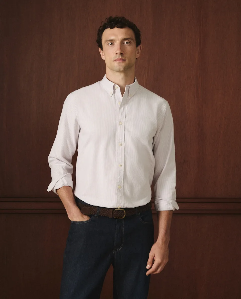 Мужская рубашка в полоску из оксфорда Lloyd's, розовый
Мужская рубашка в полоску из оксфорда Lloyd's, розовый