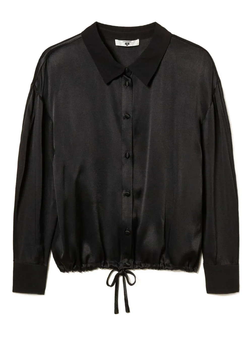 Рубашка с застежкой на пуговицы и шнурком TWINSET, черный
Рубашка с застежкой на пуговицы и шнурком TWINSET, черный