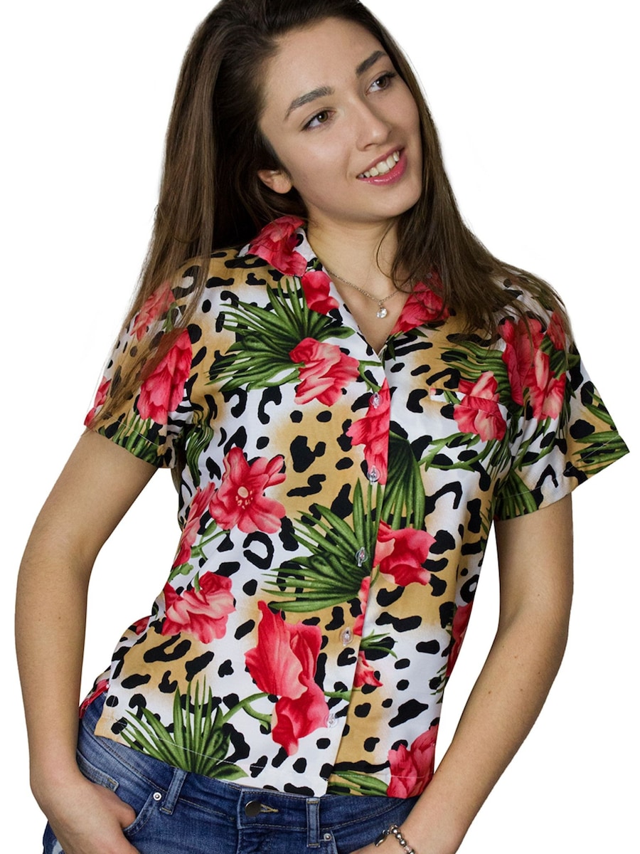 Блуза King Kameha Leopard Flowers, бежевый
Блуза King Kameha Leopard Flowers, бежевый