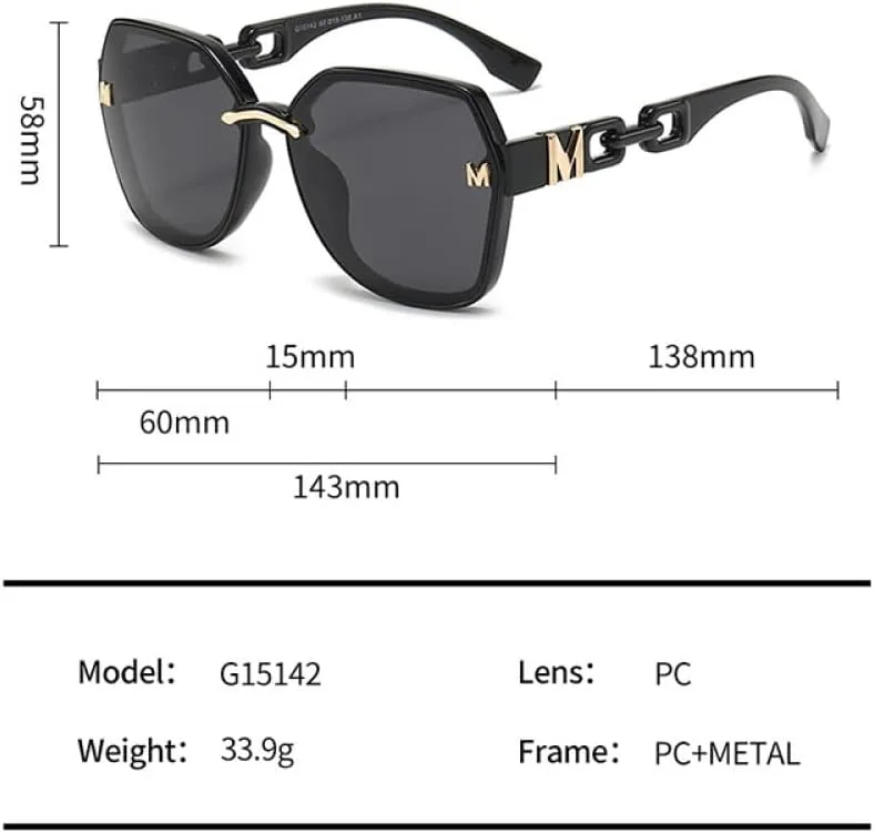 Модные солнцезащитные очки для женщин квадратной формы с коричневыми линзами, обеспечивающие защиту от УФ-излучения и создающие неповторимый образ MTZJH, Black
Модные солнцезащитные очки для женщин квадратной формы с коричневыми линзами, обеспечивающие защиту от УФ-излучения и создающие неповторимый образ MTZJH, Black