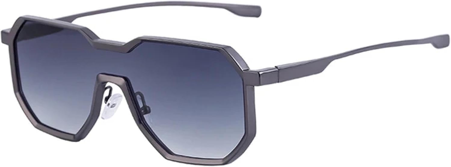 Женские солнцезащитные очки, цельные, с прозрачными линзами и зеркальной защитой, защита от УФ-излучения UV400. Мужские солнцезащитные очки в стиле панк с металлическим блеском DSVIGF, Matte Gun Grey
Женские солнцезащитные очки, цельные, с прозрачными линзами и зеркальной защитой, защита от УФ-излучения UV400. Мужские солнцезащитные очки в стиле панк с металлическим блеском DSVIGF, Matte Gun Grey