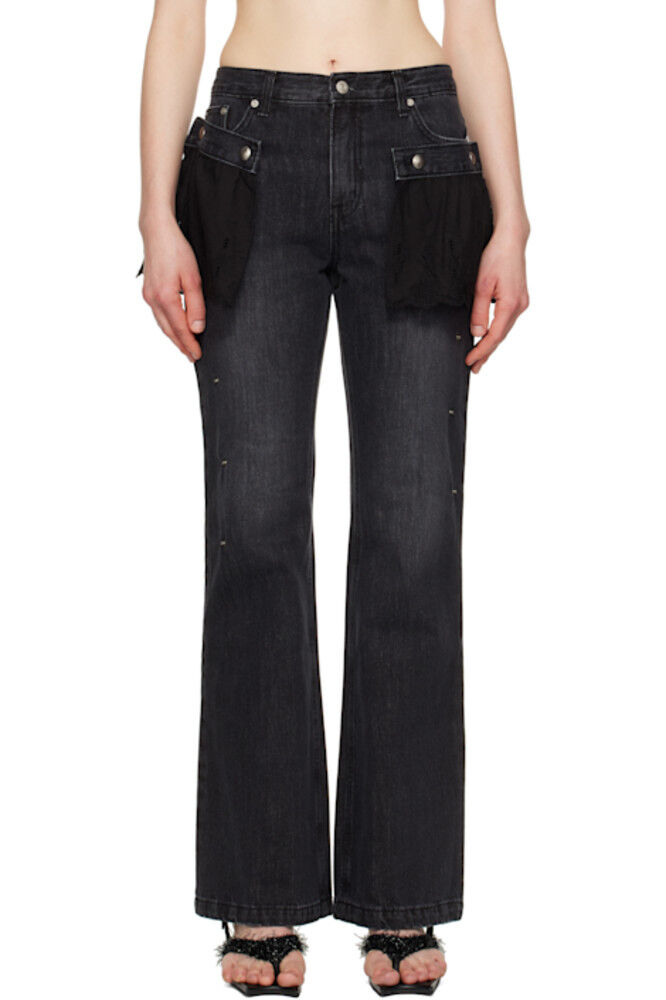 Черные джинсы Bootcut с цветочным кружевом Andersson Bell
Черные джинсы Bootcut с цветочным кружевом Andersson Bell