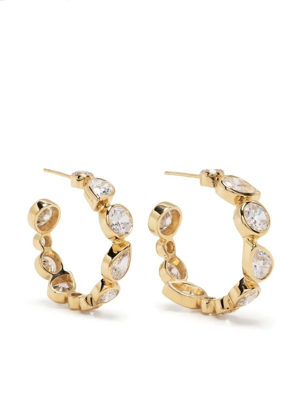 Серьги-кольца с кристаллами Completedworks, золотой 
Серьги-кольца с кристаллами Completedworks, золотой