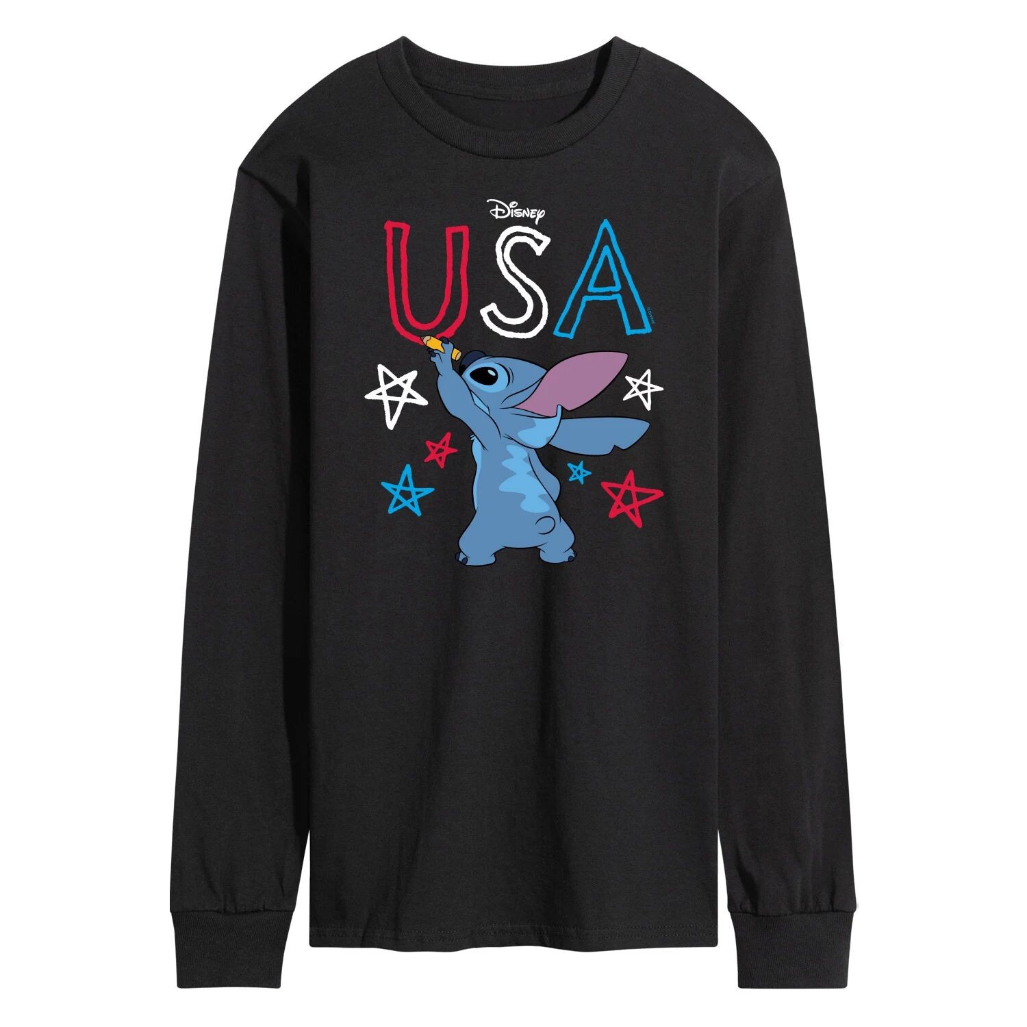 Мужская футболка Disney's Lilo and Stitch USA Stitch Crayon с длинными рукавами и рисунком
Мужская футболка Disney's Lilo and Stitch USA Stitch Crayon с длинными рукавами и рисунком