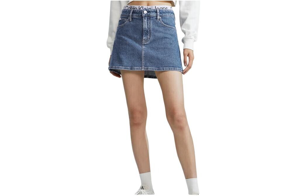 Юбка джинсовая женская джинсовая синяя Calvin Klein
Юбка джинсовая женская джинсовая синяя Calvin Klein