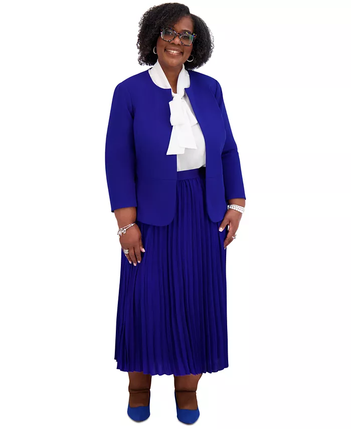 Женская плиссированная юбка миди, Regular & Plus Sizes Kasper, синий
Женская плиссированная юбка миди, Regular & Plus Sizes Kasper, синий