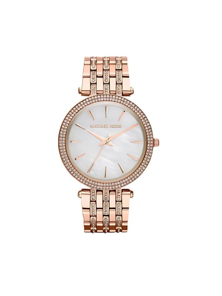 Michael Kors Часы из розового золота с браслетом, модель: MK3220 Darci
Michael Kors Часы из розового золота с браслетом, модель: MK3220 Darci