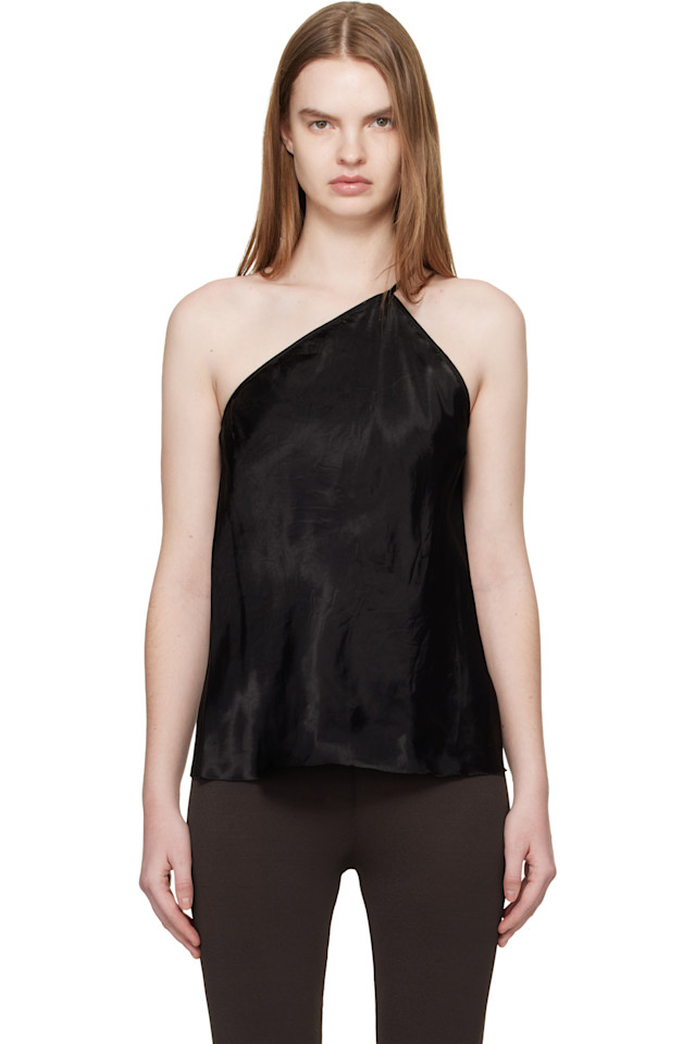 Топ с одним плечом на затылке Rick Owens, черный
Топ с одним плечом на затылке Rick Owens, черный