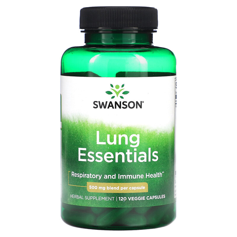 Swanson, Lung Essentials, 500 мг, 120 растительных капсул
Swanson, Lung Essentials, 500 мг, 120 растительных капсул