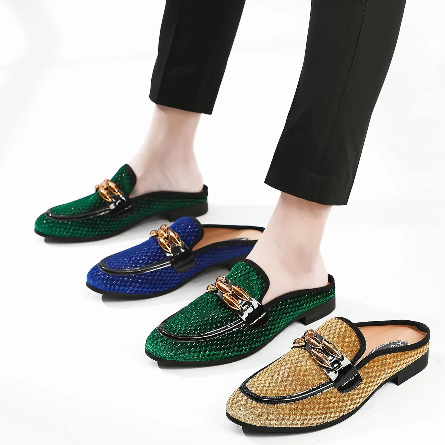 Мужские слипоны-мюли с золотой пряжкой, модные кожаные повседневные и официальные тапочки без задника XQWFH
Мужские слипоны-мюли с золотой пряжкой, модные кожаные повседневные и официальные тапочки без задника XQWFH