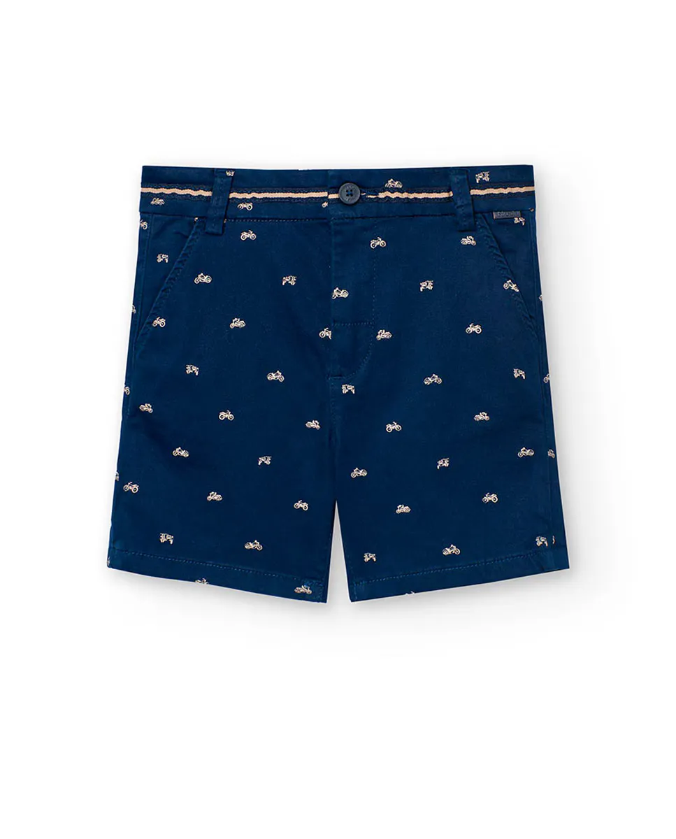 Шорты-бермуды для мальчиков с фантазийным принтом и застежкой на пуговицы Boboli, тёмно-синий
Шорты-бермуды для мальчиков с фантазийным принтом и застежкой на пуговицы Boboli, тёмно-синий