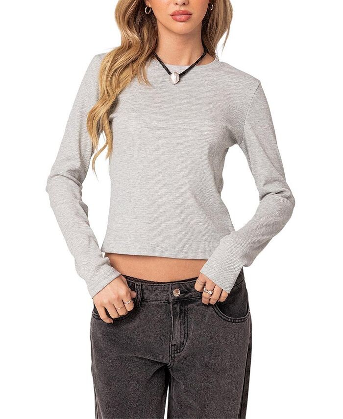 Вафельный топ с длинными рукавами Edikted Marny, серый
Вафельный топ с длинными рукавами Edikted Marny, серый